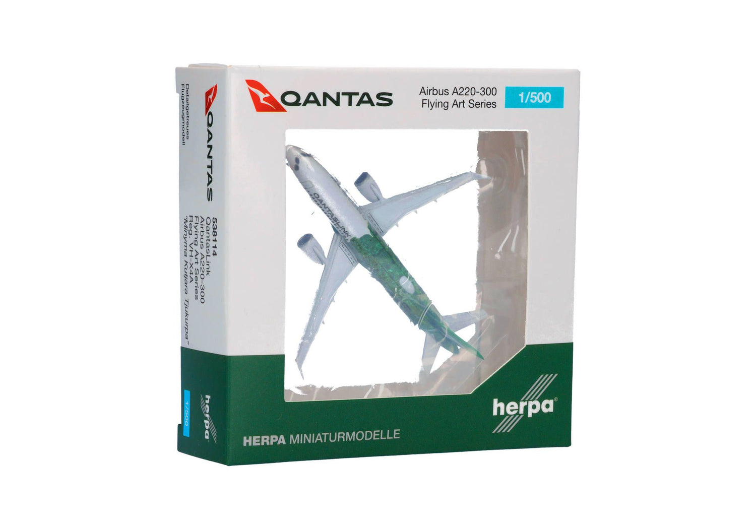 Herpa QantasLink Airbus A220-300 - Flying Art Series - VH-X4A "Minyma Kutjara Tjukurpa" 1/500 Scale