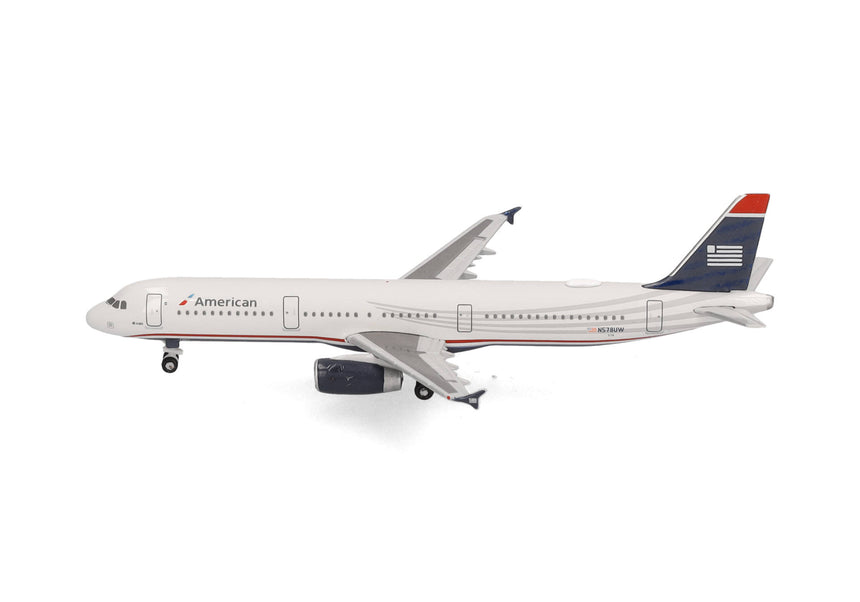 Herpa American Airlines Airbus A321 - US Airways Heritage livery – N578UW 1/500 Scale
