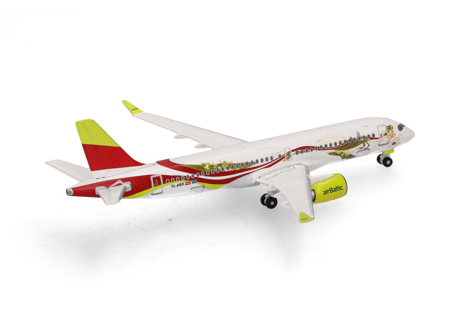 Herpa airBaltic Airbus A220-300 "50th A220" - YL-ABX 1/500 Scale