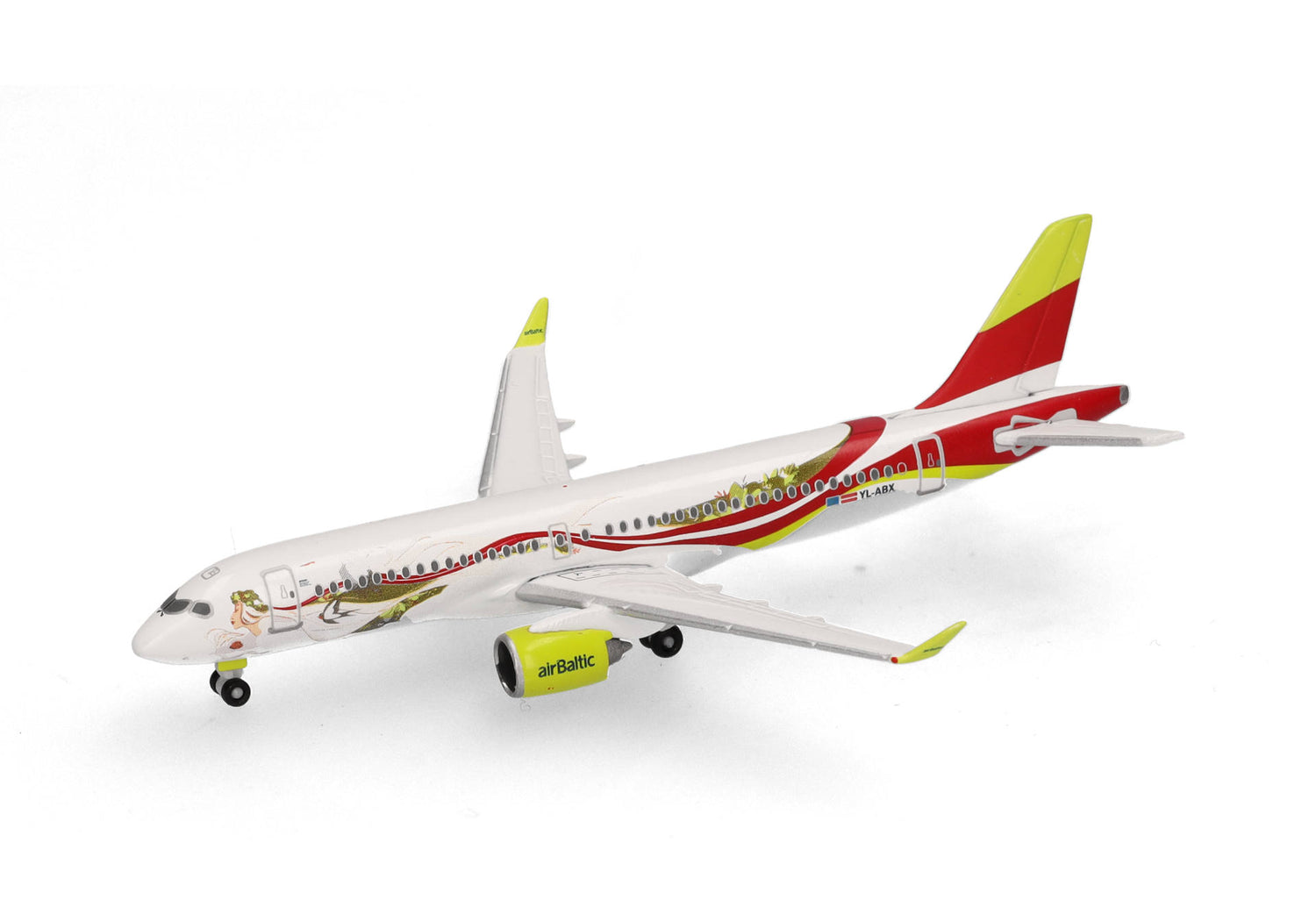 Herpa airBaltic Airbus A220-300 "50th A220" - YL-ABX 1/500 Scale