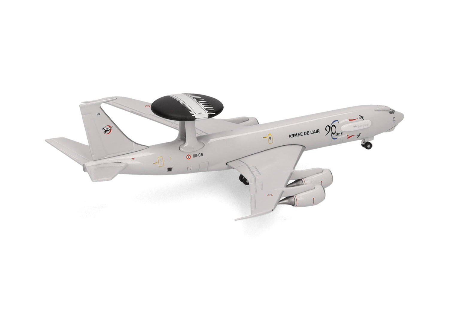 Herpa French Air Force Boeing E-3F Sentry - 36th Airborne Command and Control Wing - 90th Anniversary – 36-CB "Charognard" 1/500 Scale