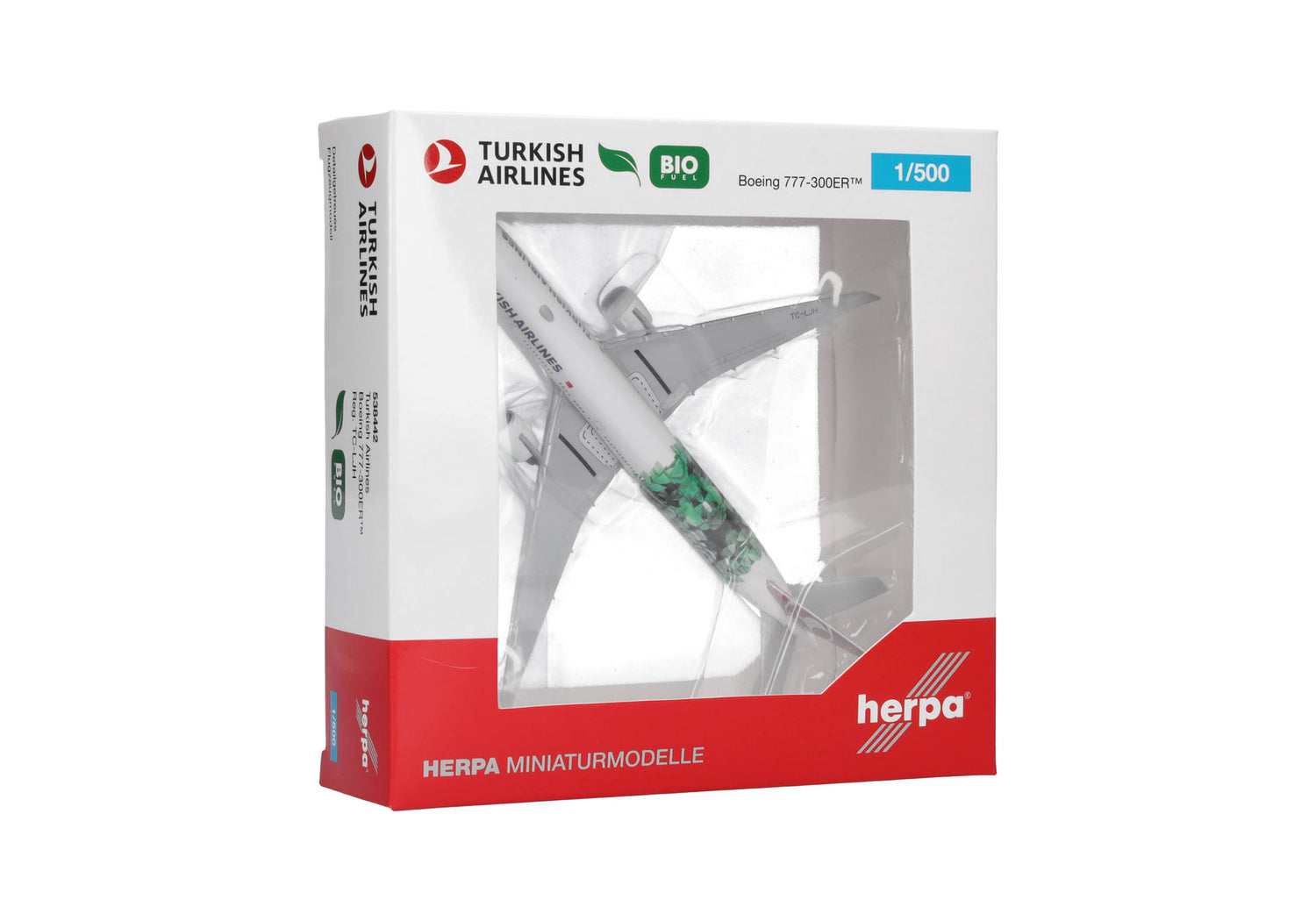 Herpa Turkish Airlines Boeing 777-300ER "Bio Fuel" - TC-LJH 1/500 Scale