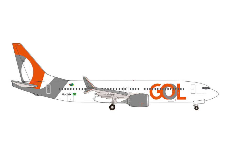 Herpa GOL Linhas Aereas Boeing 737 Max 8 - PR-XMX 1/500 Aircraft Scale Model
