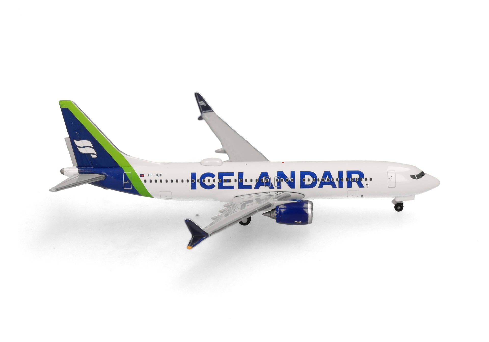 Herpa Icelandair Boeing 737 Max 8 - Green Tail Stripe - TF-ICP