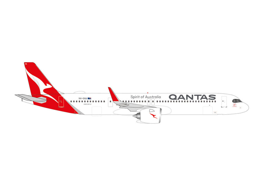 Herpa Qantas Airbus A321XLR - VH-OGA "Great Ocean Road" 1/500 Scale