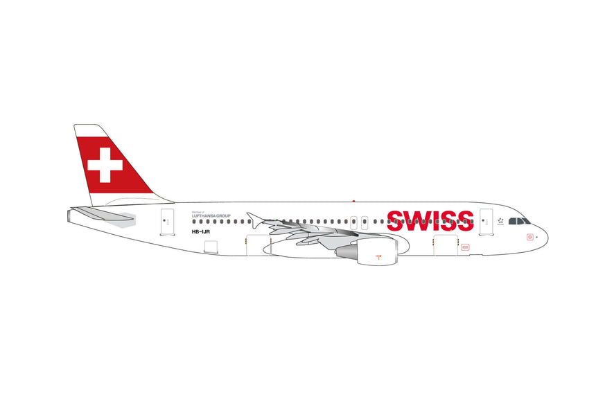 Herpa Swiss International Air Lines Airbus A320 1/500 Aircraft Scale Model