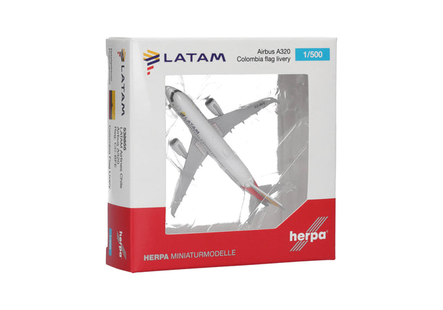 Herpa LATAM Airlines Chile Airbus A320 - Chile Flag livery - CC-BFE 1/500 Aircraft Scale Model