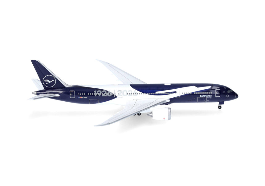 Herpa Lufthansa Boeing 787-9, D-ABPU "Berlin", Dreamliner "100 Years" 1/500 Aircraft Scale Model