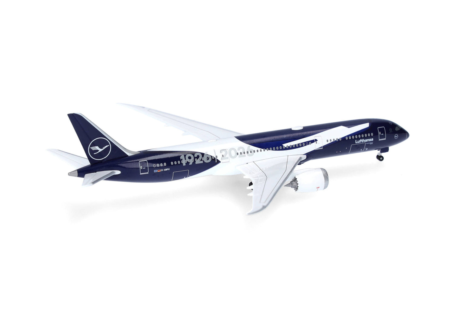 Herpa Lufthansa Boeing 787-9, D-ABPU "Berlin", Dreamliner "100 Years" 1/500 Aircraft Scale Model