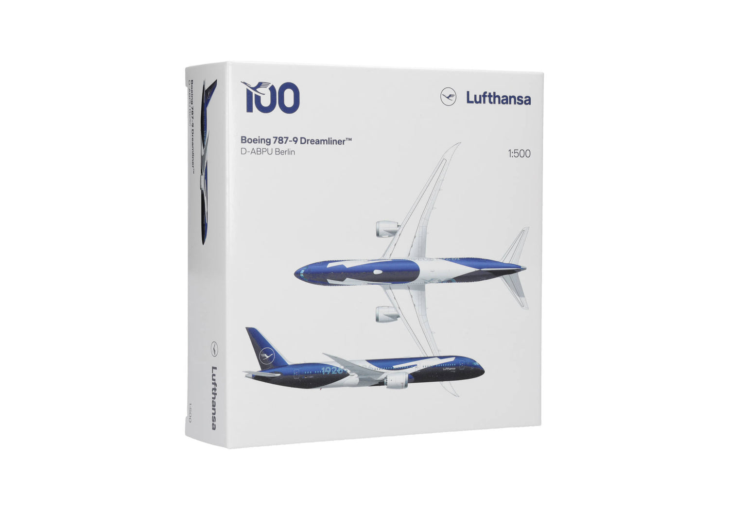 Herpa Lufthansa Boeing 787-9, D-ABPU "Berlin", Dreamliner "100 Years" 1/500 Aircraft Scale Model