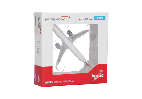 Herpa British Airways Airbus A321neo - G-NEOY 1/500 Aircraft Scale Model