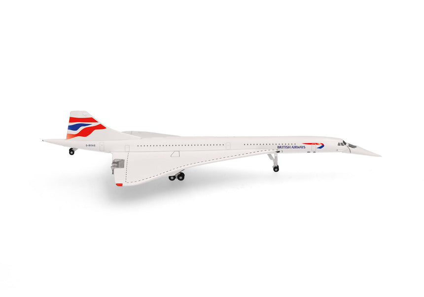 Herpa British Airways Concorde - Union Flag livery - nose down – G-BOAG 1/500 Aircraft Scale Model