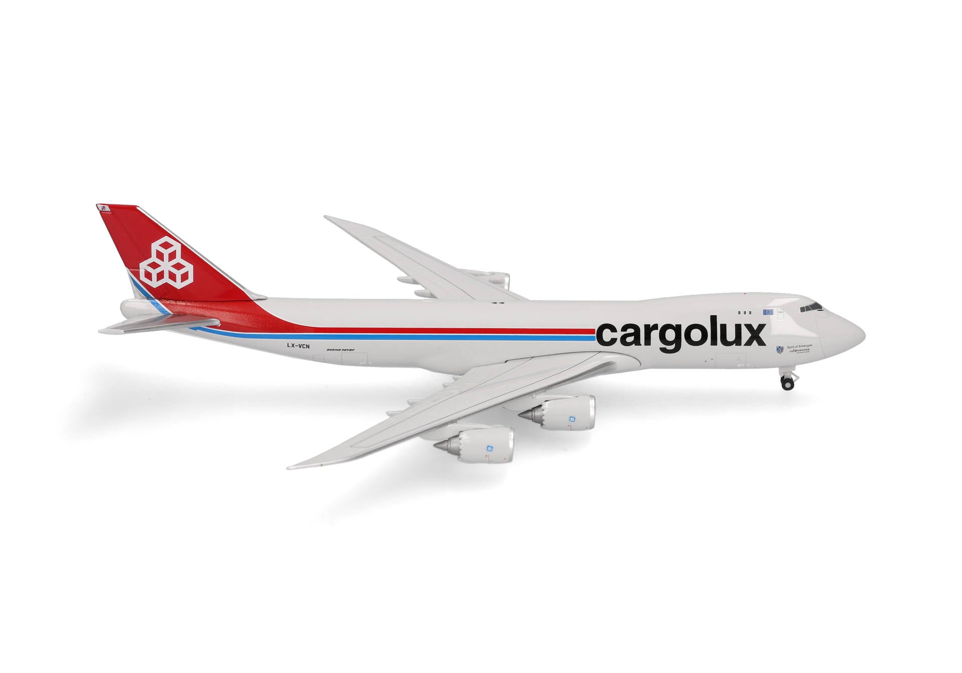 カーゴルクス　B747-8F 45th Anniversary herpa Herpa Cargolux Boeing 747-8F – LX-VCN 