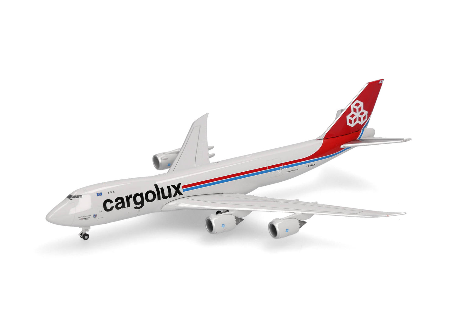 Herpa Cargolux Boeing 747-8F – LX-VCN "Spirit of Schengen" 1/500 Aircraft Scale Model