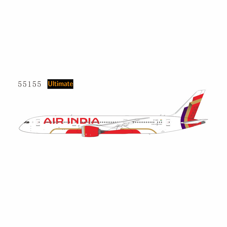 NG Models Air India Boeing 787-9 Dreamliner VT-AWA (Air India's first 787-9 in new standard livery) (Ultimate) 1/400 Aircraft Scale Model