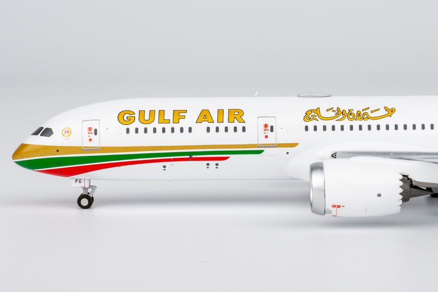 NG Models Gulf Air Boeing 787-9 Dreamliner A9C-FG (1976 retro cs, "70 Years" sticker) 1/400 Aircraft Scale Model