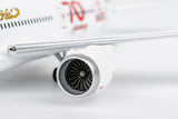 NG Models Gulf Air Boeing 787-9 Dreamliner A9C-FG (1976 retro cs, "70 Years" sticker) 1/400 Aircraft Scale Model