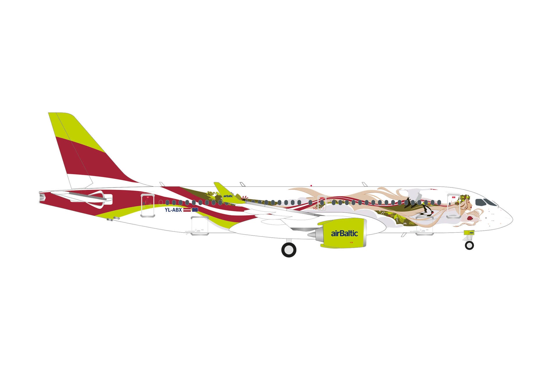 エアバス A220-300 1/400 herpa herpa wings 1/400 A220-300 エアバスハウスカラー C-FFDO ガリバー