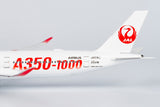 NG Models Japan Airlines (JAL) (Red "A350-1000" Titles) Airbus A350-1000 JA01WJ 1/400 Scale