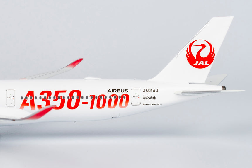 NG Models Japan Airlines (JAL) (Red "A350-1000" Titles) Airbus A350-1000 JA01WJ 1/400 Scale
