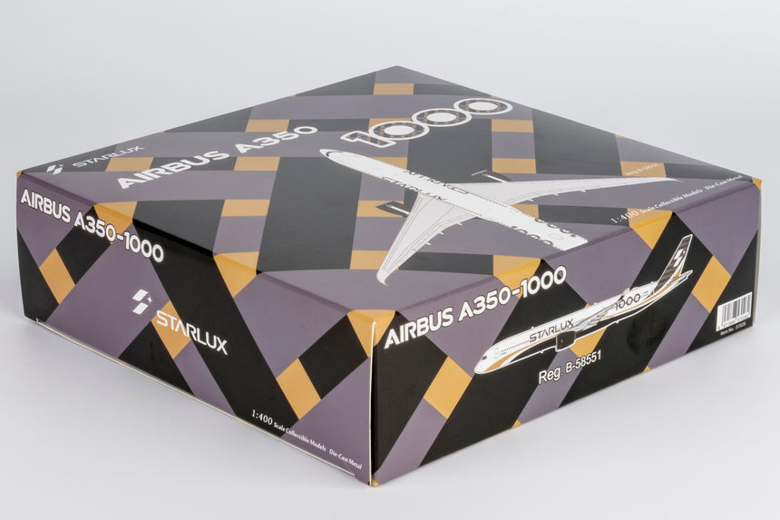 NG Models Starlux Airlines (Carbon Fiber colors; first A350-1000 for Starlux Airlines) Airbus A350-1000 B-58551 1/400 Aircraft Scale Model
