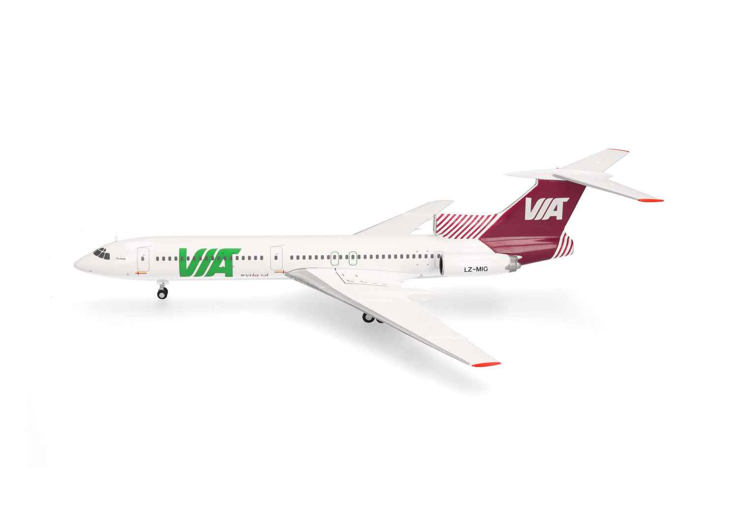 Herpa Air Via Tupolev TU-154M 1/200 Scale