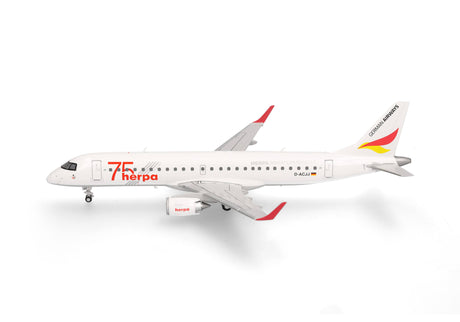 Herpa German Airways Embraer E190 "Herpa 75 Years" 1/200 Scale