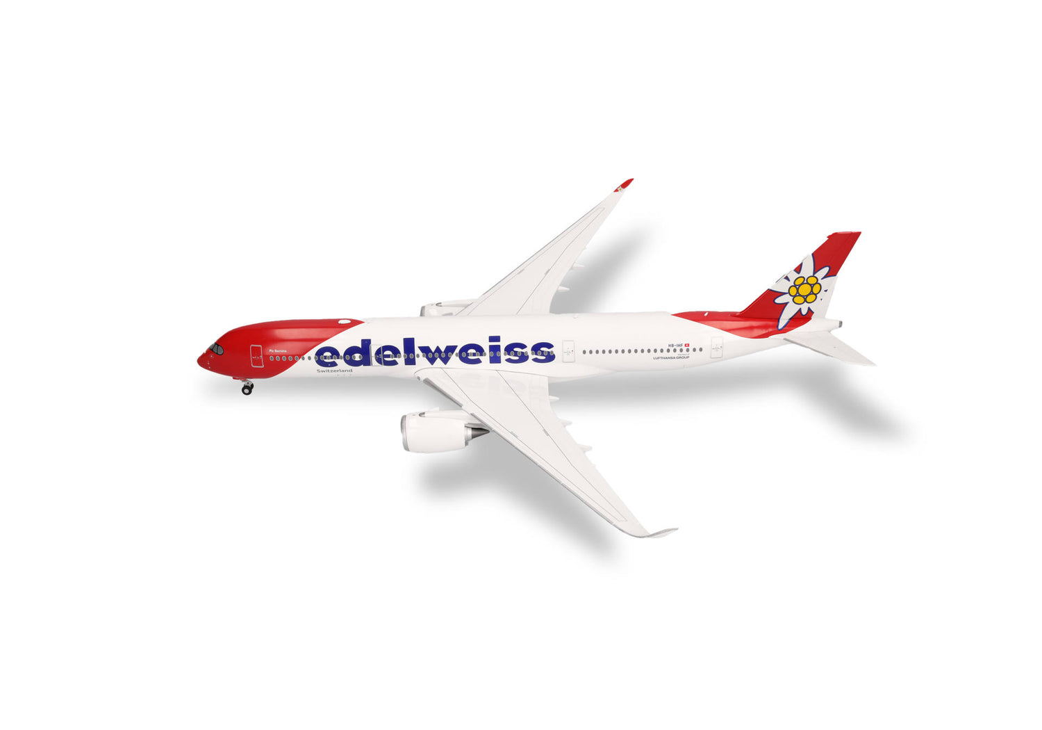 Herpa Edelweiss Air Airbus A350-900 – HB-IHF "Piz Bernina" 1/200 Scale