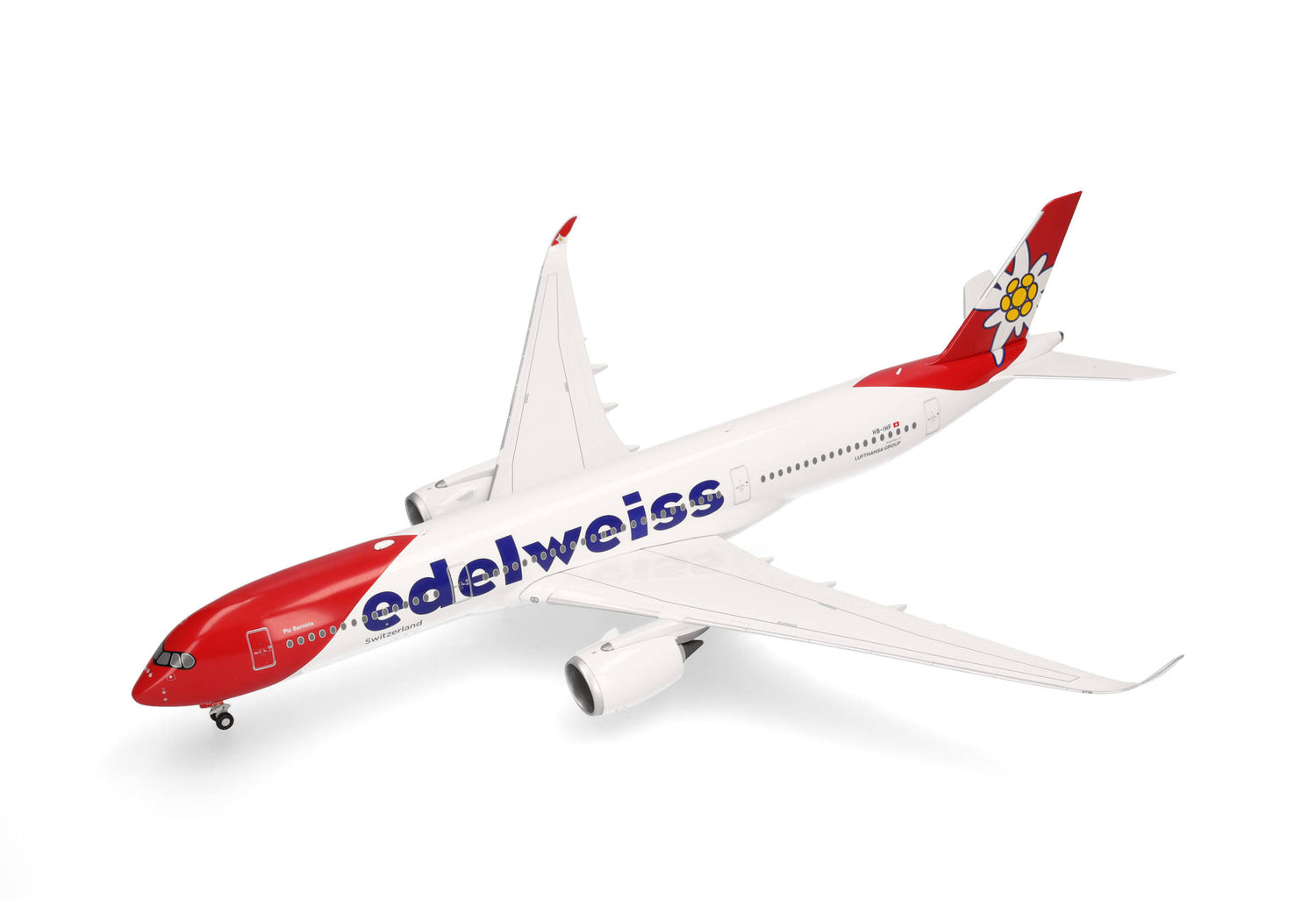 Herpa Edelweiss Air Airbus A350-900 – HB-IHF "Piz Bernina" 1/200 Scale