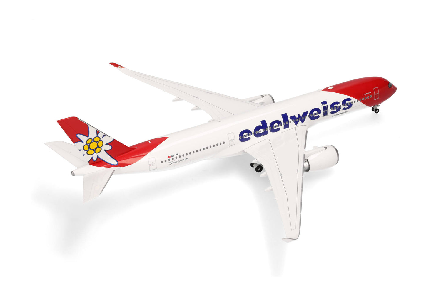 Herpa Edelweiss Air Airbus A350-900 – HB-IHF "Piz Bernina" 1/200 Scale
