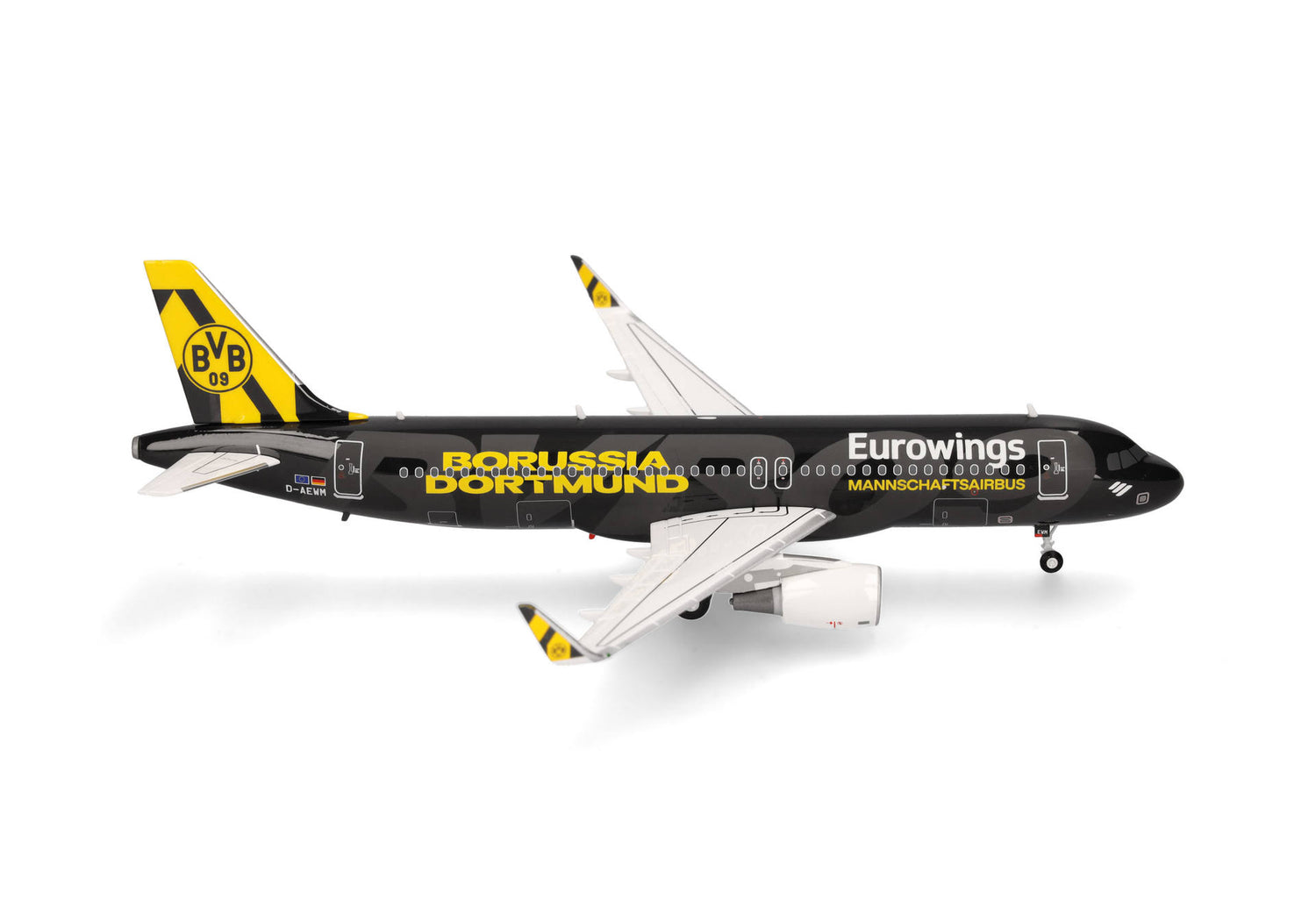 HERPA MAQUETTE AVION Eurowings Airbus A320 BVB Fanairbus - D-AEWM HERPA MAQUETTE AVION Eurowings Airbus A320 BVB Fanairbus - D-AEWM