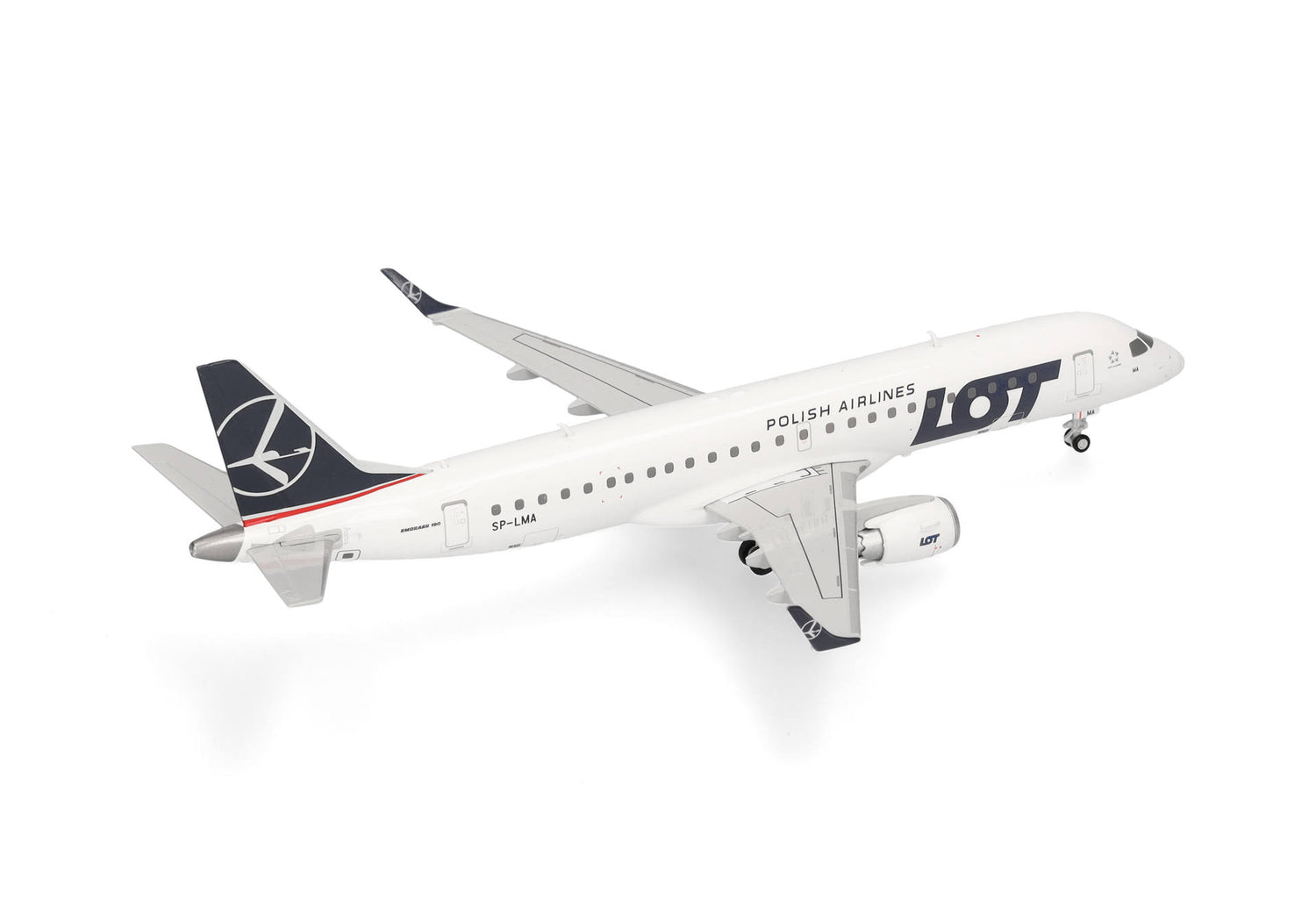 Herpa LOT Polish Airlines Embraer E190 1/200 Aircraft Scale Model