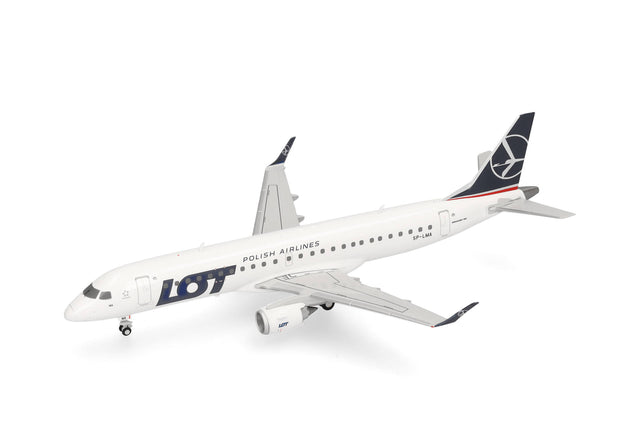 Herpa LOT Polish Airlines Embraer E190 1/200 Aircraft Scale Model