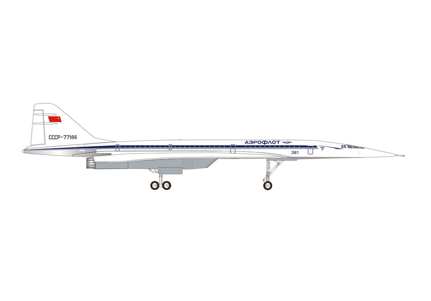 Herpa Tupolev Design Bureau Tupolev TU-144S, Le Bourget 1975 1/200 Aircraft Scale Model