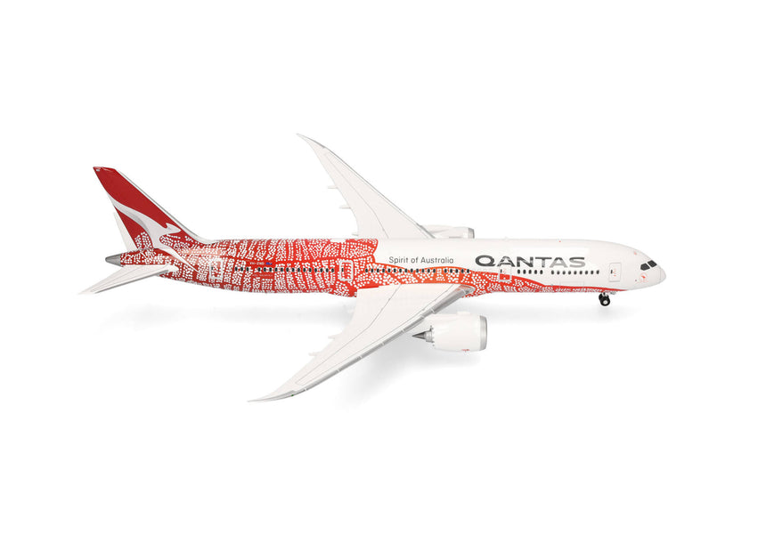 Herpa Qantas Boeing 787-9 Dreamliner - Flying Art Series "Yam Dreaming" – VH-ZND "Emily Kame Kngwarreye" 1/200 Aircraft Scale Model
