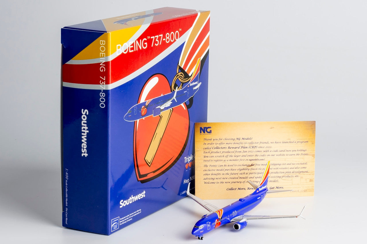 NG Models Southwest Airlines Boeing 737-800/w N8681M new