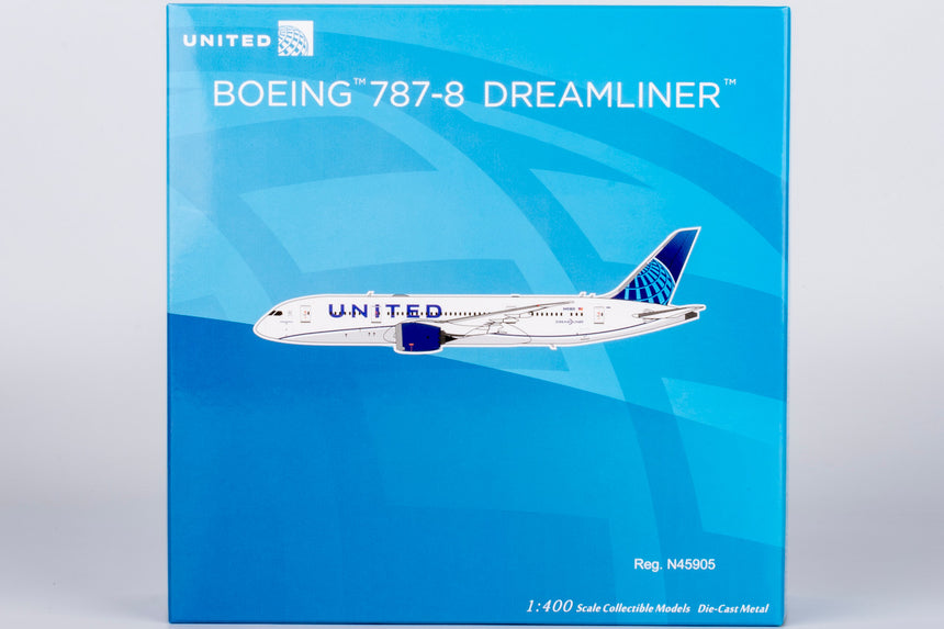 NG Models United Airlines Blue Evolution c/s Boeing 787-8 Dreamliner N45905 1/400 Aircraft Scale Model