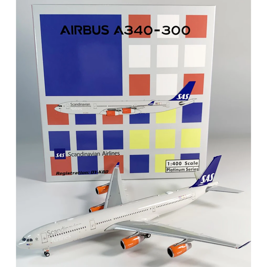 Phoenix Scandinavian Airlines (SAS) Airbus A340-300 OY-KBD 1/400 Aircraft Scale Model