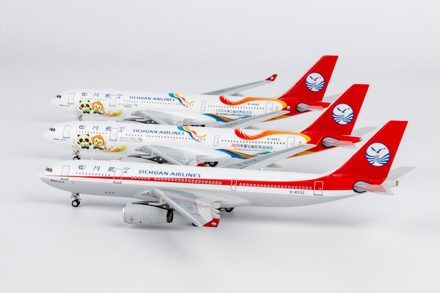 NG Models Sichuan Airlines "The World Games 2025 Chengdu" Airbus A330-200 B-8468 1/400 Aircraft Scale Model