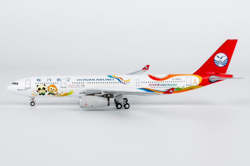 NG Models Sichuan Airlines The World Games 2025 Chengdu Airbus A330-200 B-8962 1/400 Aircraft Scale Model