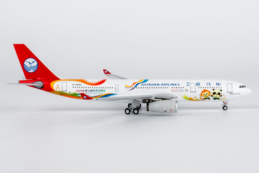 NG Models Sichuan Airlines The World Games 2025 Chengdu Airbus A330-200 B-8962 1/400 Aircraft Scale Model