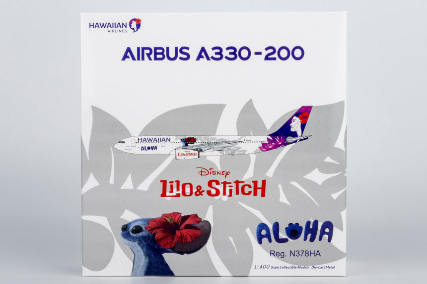 NG Models Hawaiian Airlines Airbus A330-200 N378HA 1/400 Aircraft Scale Model