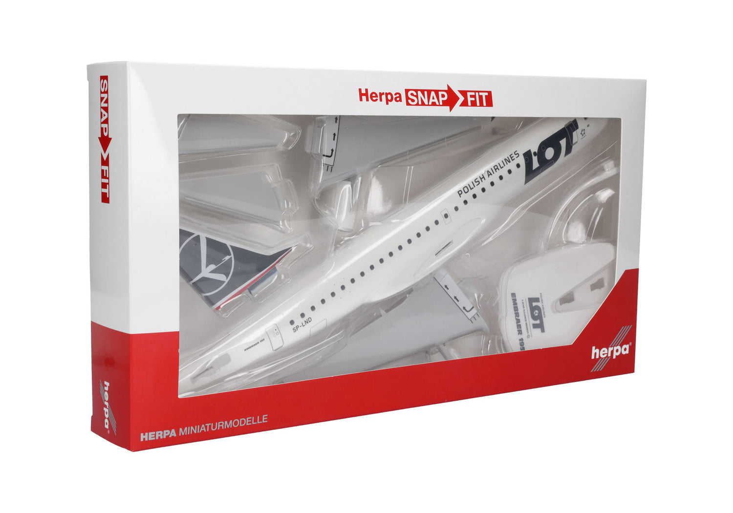 Herpa LOT Polish Airlines Embraer E195 - SP-LND 1/100 Scale