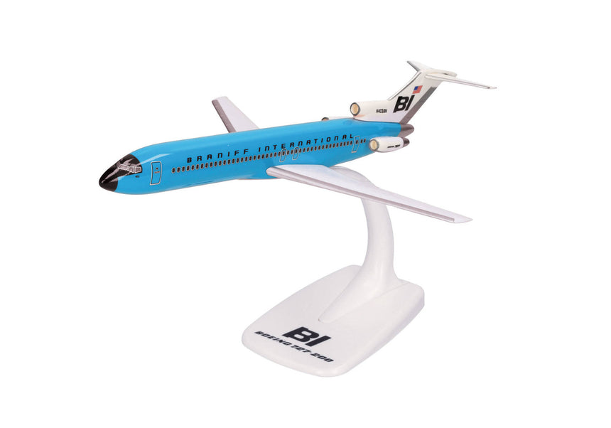 Herpa Snap Fit Braniff International Boeing 727-200 - Solid New Dark Blue - N403BN 1/200 Scale