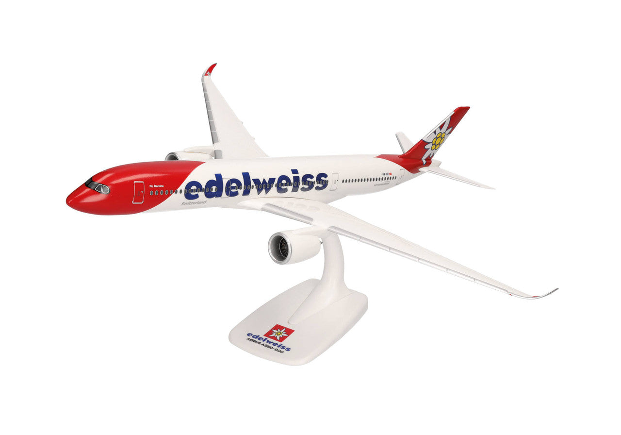 Herpa Snap-Fit Modellflugzeug Delta Air Lines Airbus A330-900 neo, Miniatur im Maßstab 1:200, Sammlerstück, Modell mit Standfuß, Kunststoff