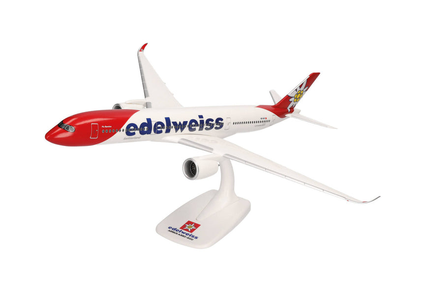 Herpa Snap Fit Edelweiss Air Airbus A350-900 – HB-IHF "Piz Bernina" 1/200 Scale