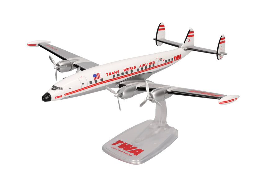 Herpa Snap Fit TWA Trans World Airlines Lockheed L-1049G Super Constellation - N7104C 1/125 Scale