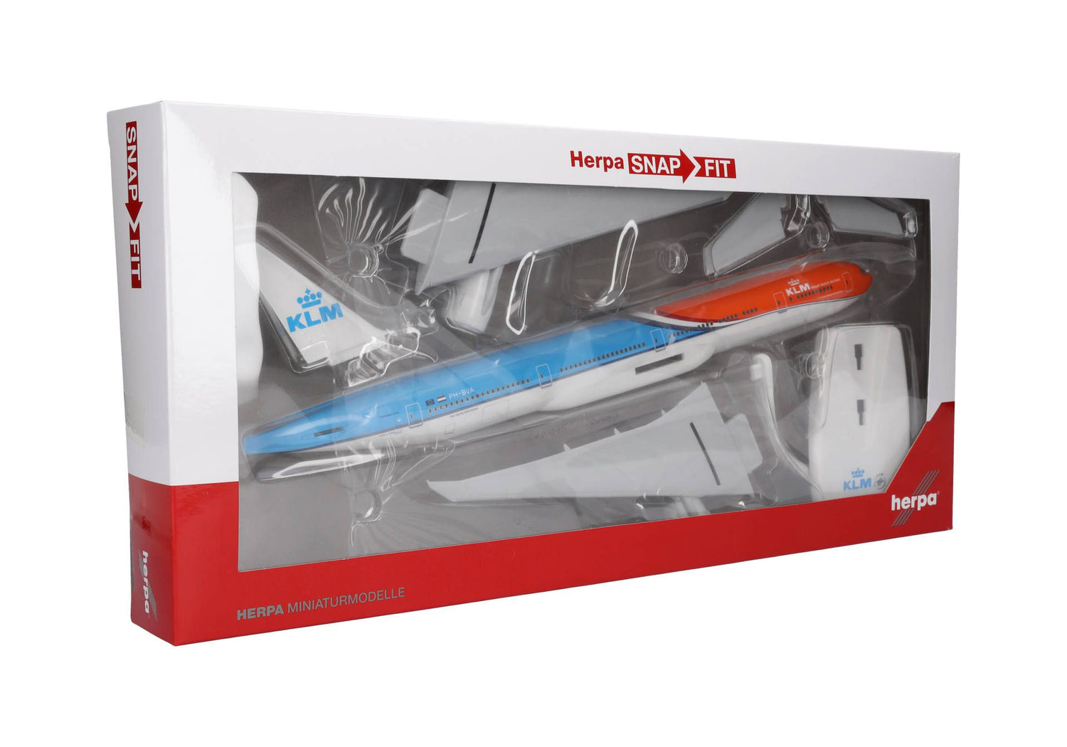 Herpa Snap Fit KLM Boeing 777-300ER "Orange Pride" - PH-BVA "Nationaal Park De Hoge Veluwe" 1/200 Aircraft Scale Model