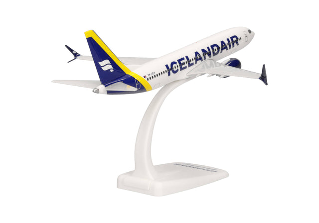 Herpa Snapfit Icelandair Boeing 737 Max 8 - yellow tail stripe 1/200 Aircraft Scale Model
