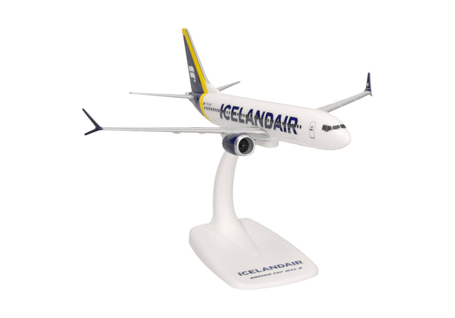 Herpa Snapfit Icelandair Boeing 737 Max 8 - yellow tail stripe 1/200 Aircraft Scale Model